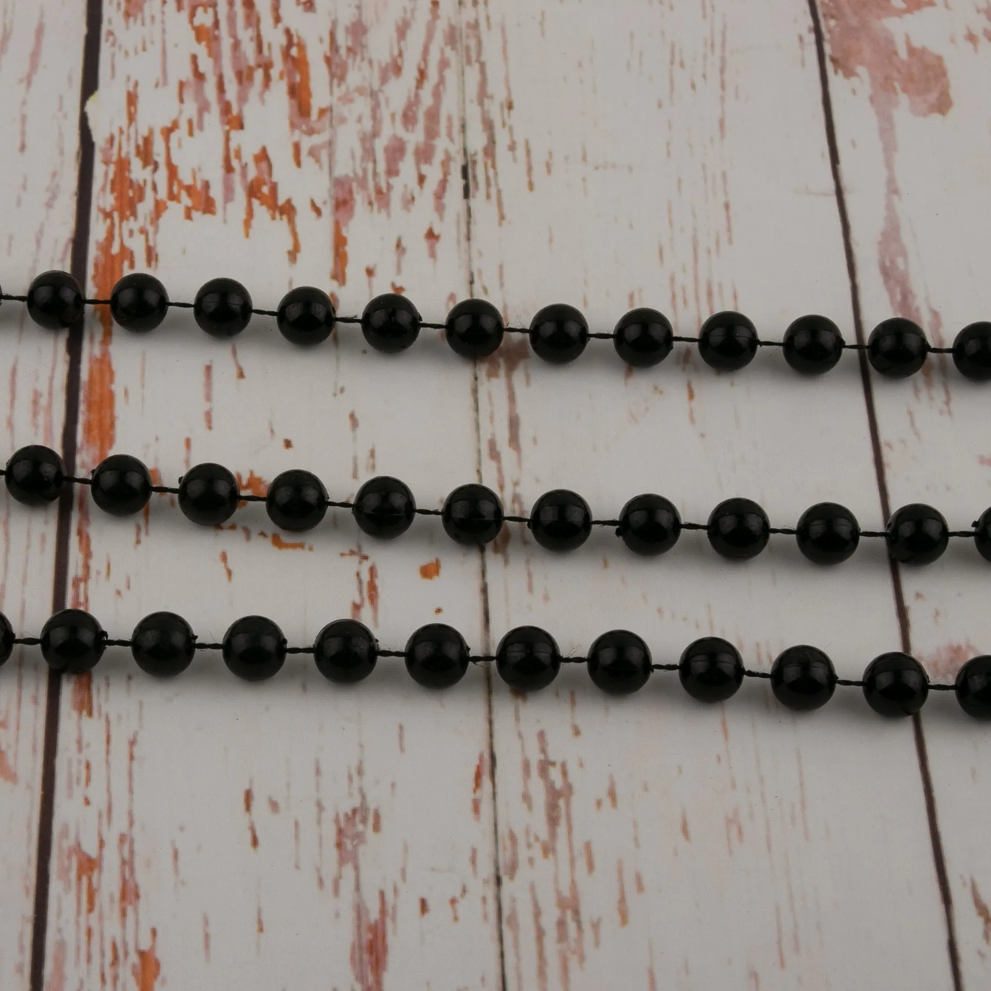 10mm Plastic Beads - Black