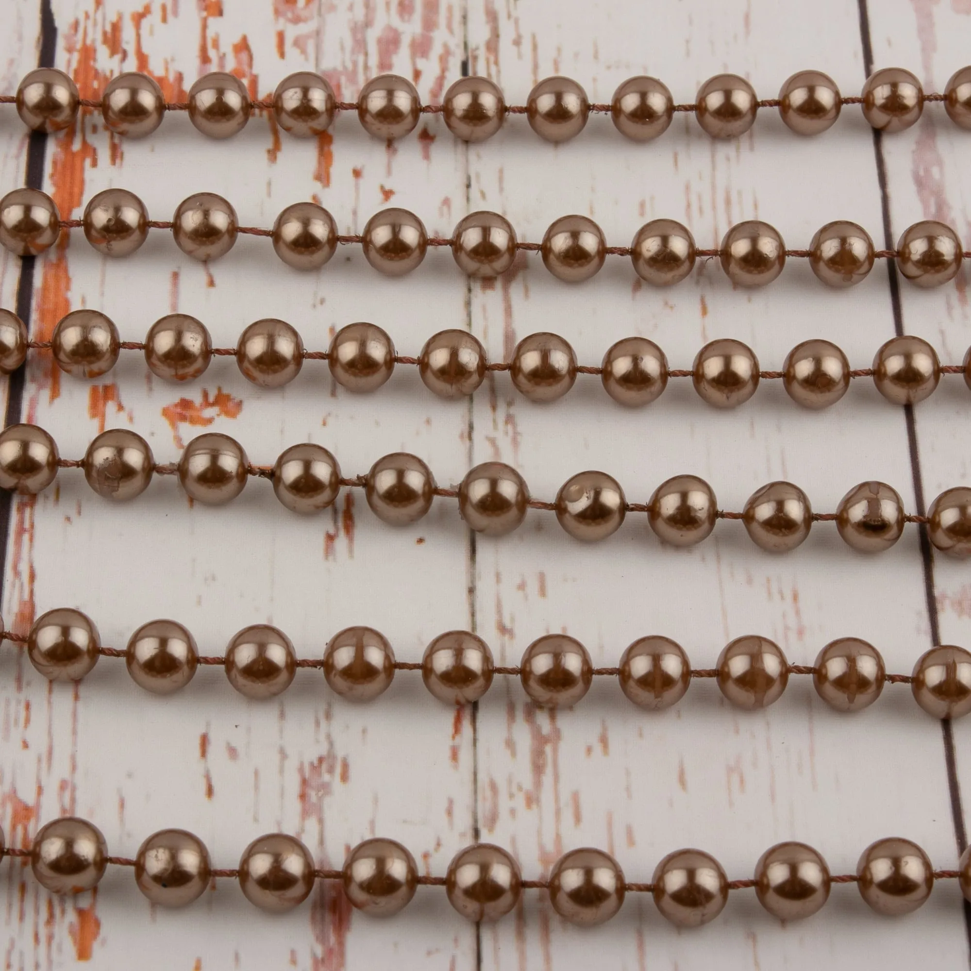 10mm Plastic Beads - Brown