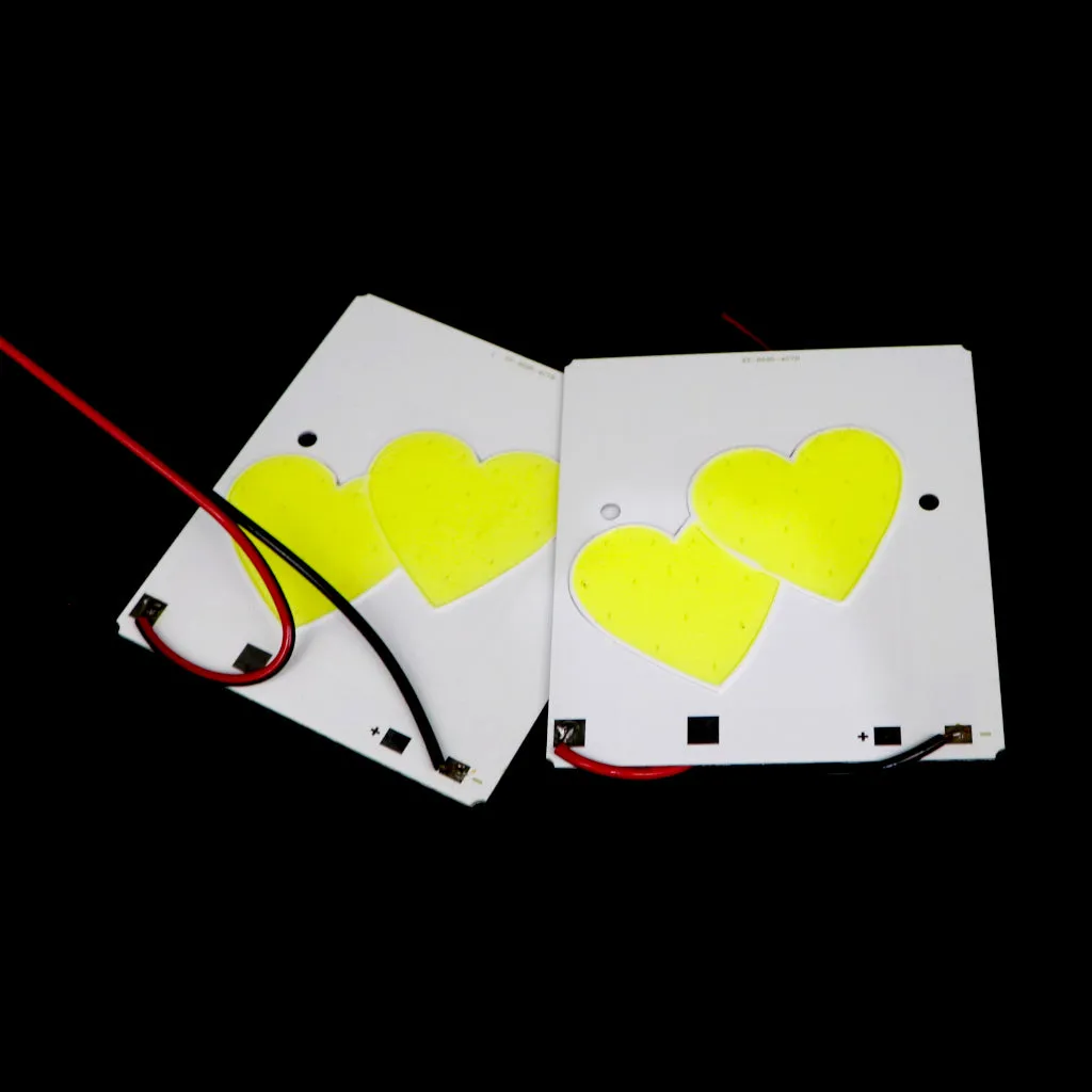 11.1V - 12V Two Hearts Shape COB led Light [ Color - Cool White ]