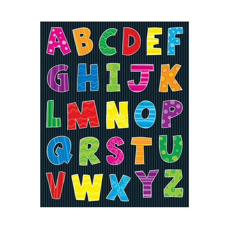 (12 Pk) Alphabet Shape Stickers