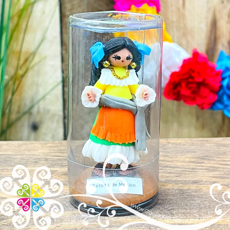 15- Estado de Mexico Little Doll Figurine - Fondant Doll