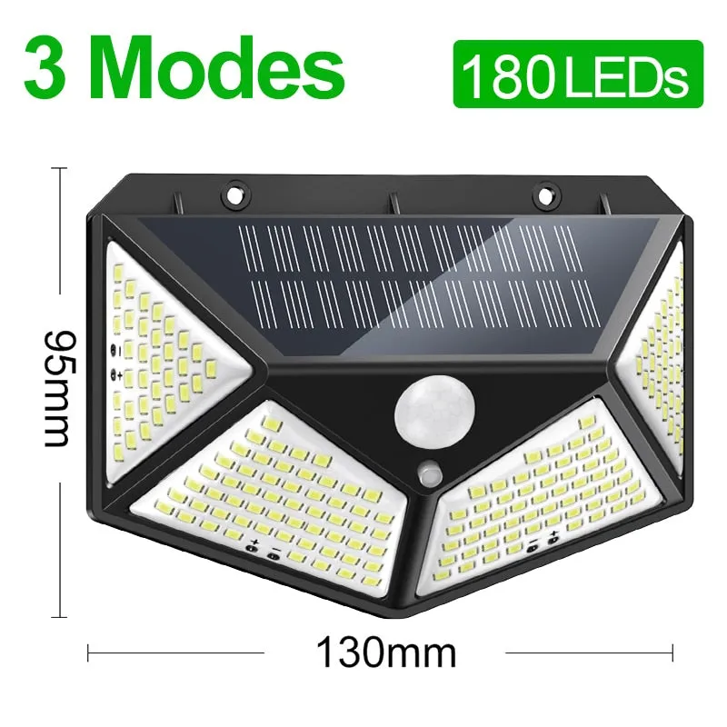 180/100 Solar Powered LED Light Outdoor with Motion Sensor Waterproof