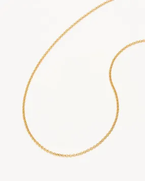 18k Gold Vermeil 19" 2mm Belcher Chain Necklace