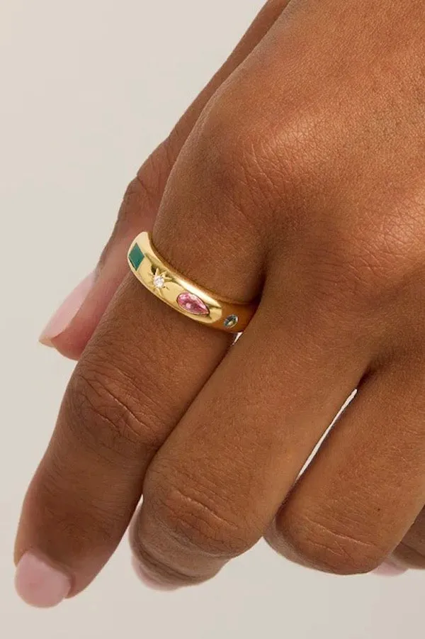 18k Gold Vermeil Connect The Universe Ring