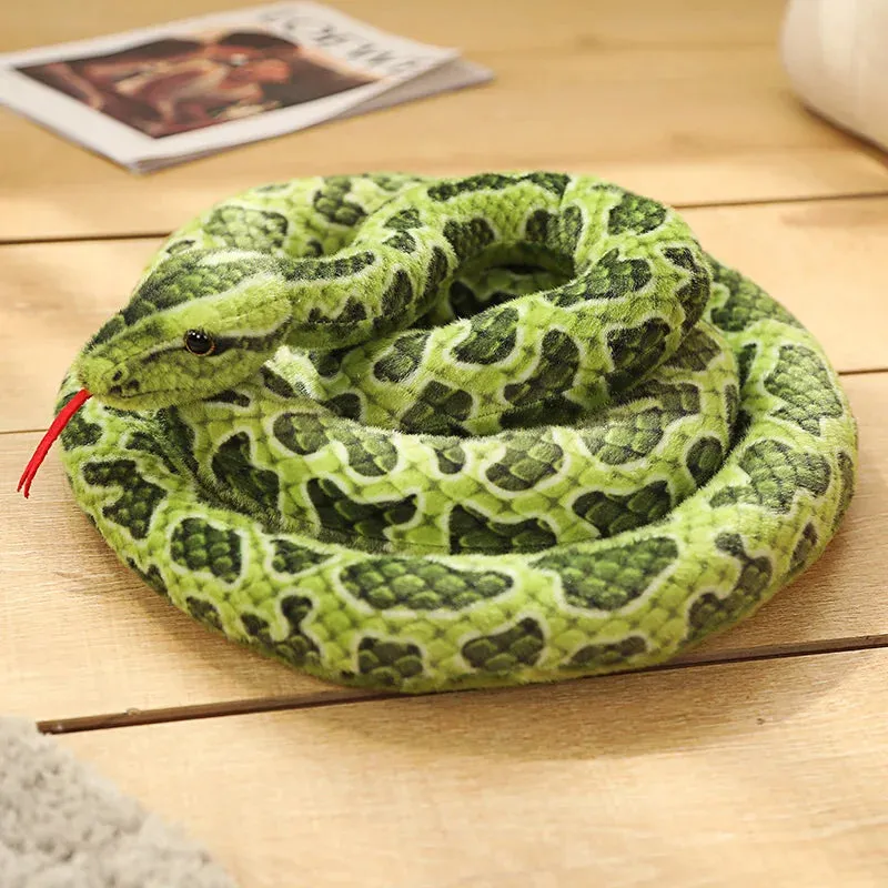 1pc 200cm Giant Snakes Plush Toy Simulation Long Golden Python Stuffed Snake Plushie Pillow Children Boys Gift Home Decoration