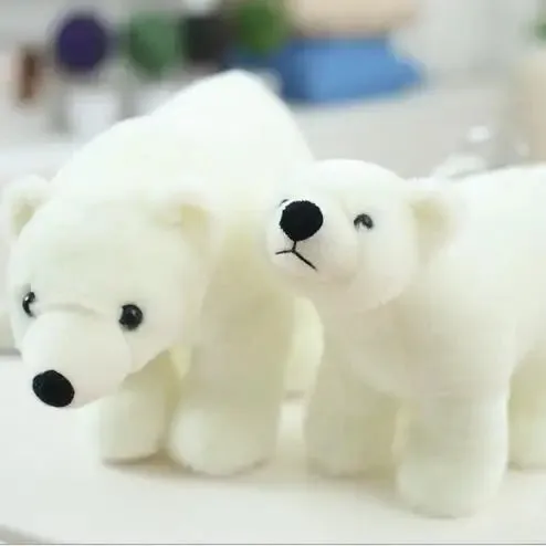 1pc 20cm/25cm/35cm/45cm New White Polar Bear Stuffed Soft Teddy Plush Toy Doll Free Shipping