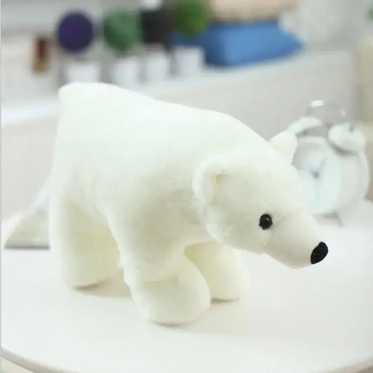 1pc 20cm/25cm/35cm/45cm New White Polar Bear Stuffed Soft Teddy Plush Toy Doll Free Shipping