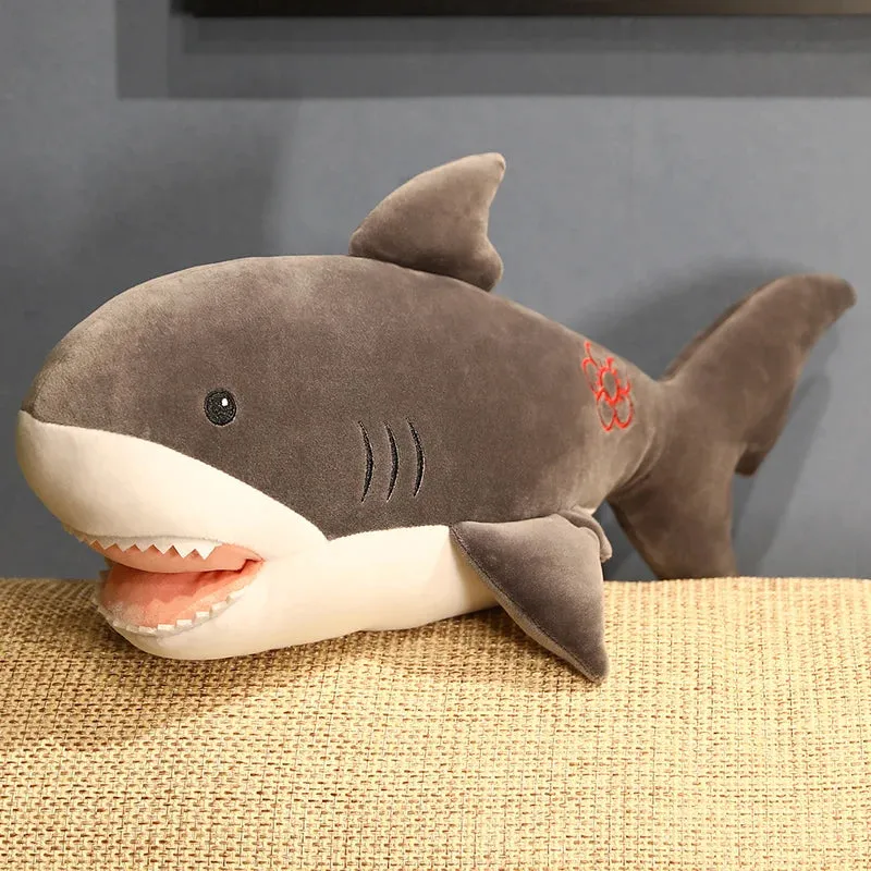 1pc 50cm Kawaii Shark with Hand Warmer Plush Toys Stuffed Soft Animal Shark Dolls for Children Boys Birthday Appease Gifts