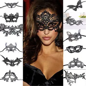 1PCS Black Women Sexy Lace Eye Mask Party Masks For Masquerade Halloween Venetian Costumes Carnival Mask For Anonymous Mardi