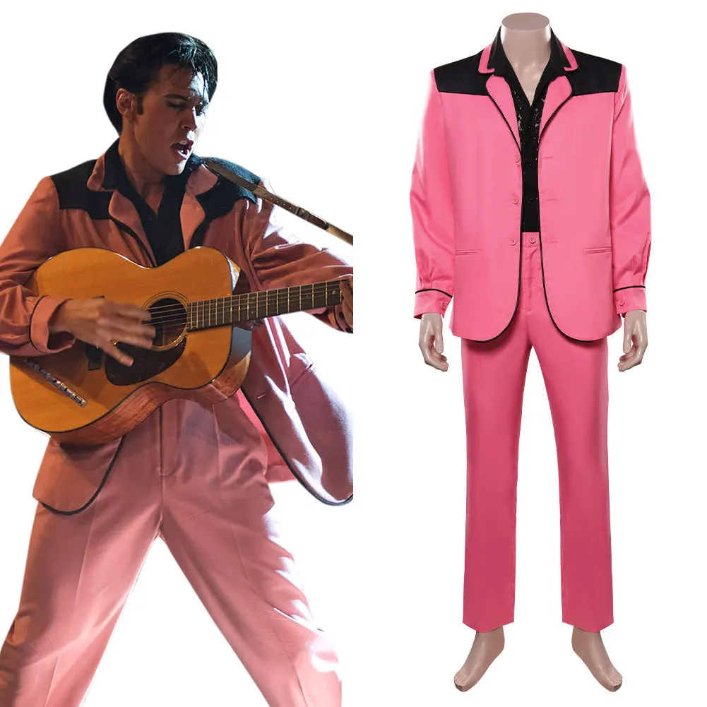 2022 Elvis Adulte Elvis Presley Tenue Rose Cosplay Costume