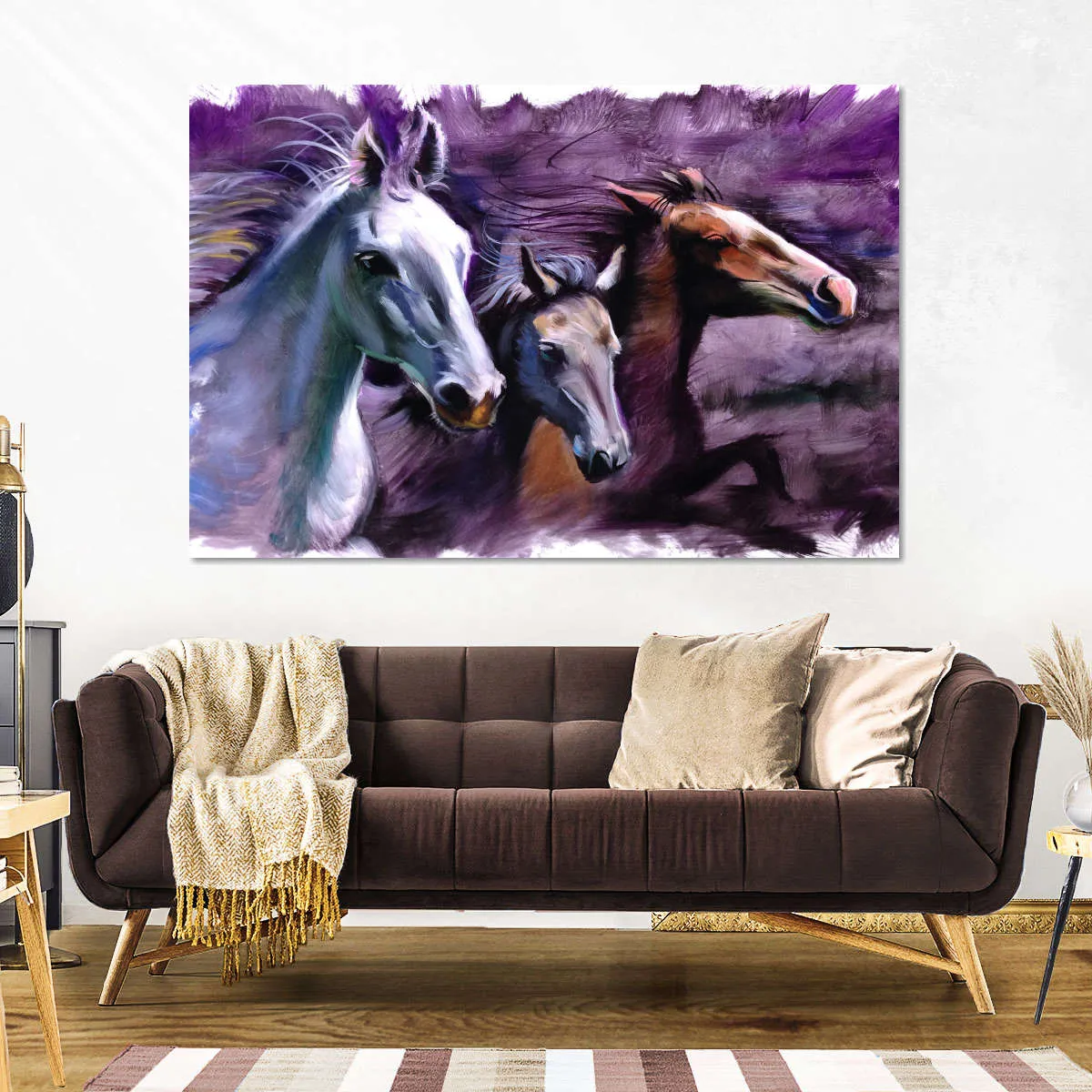 3 Horses Wall Art