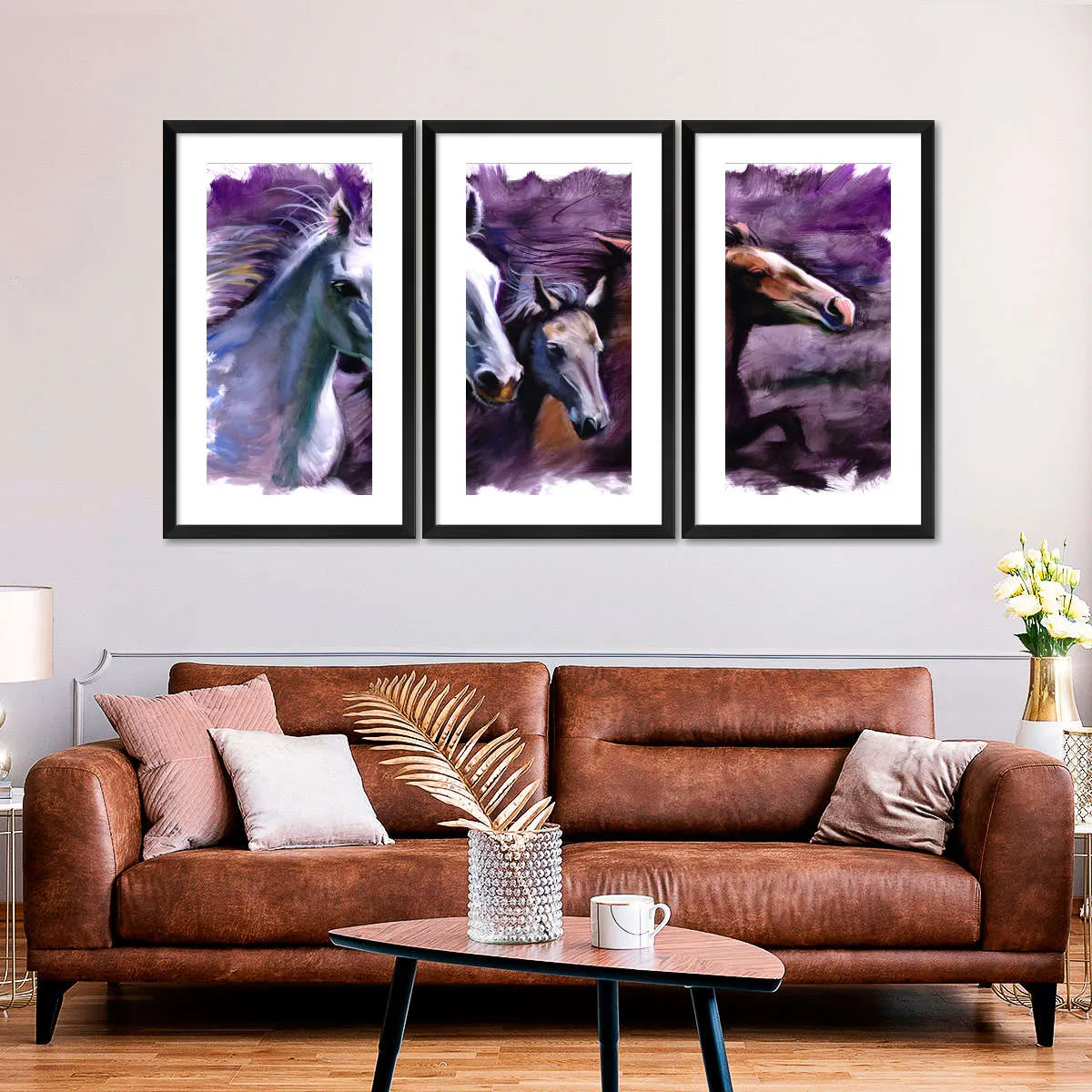 3 Horses Wall Art