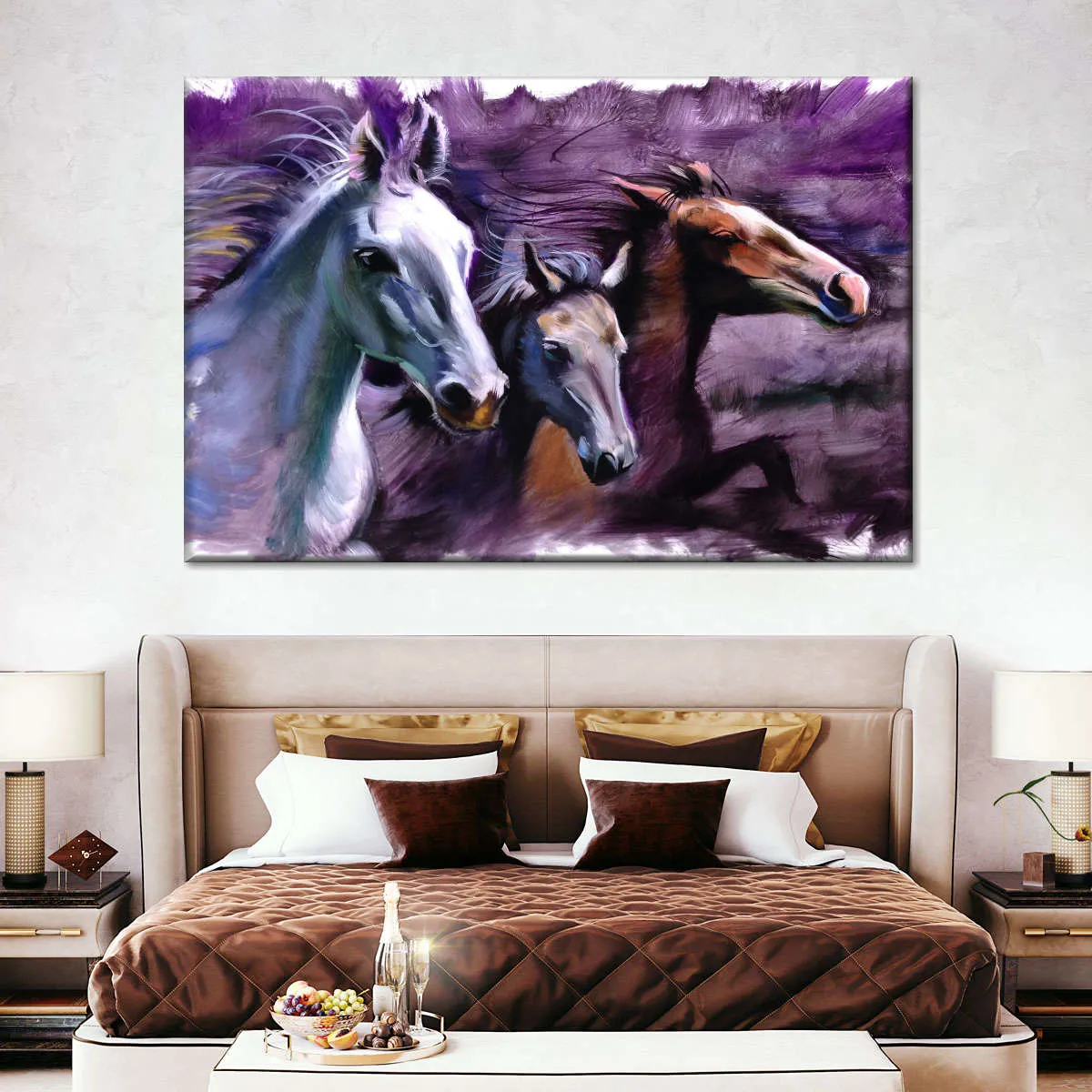 3 Horses Wall Art