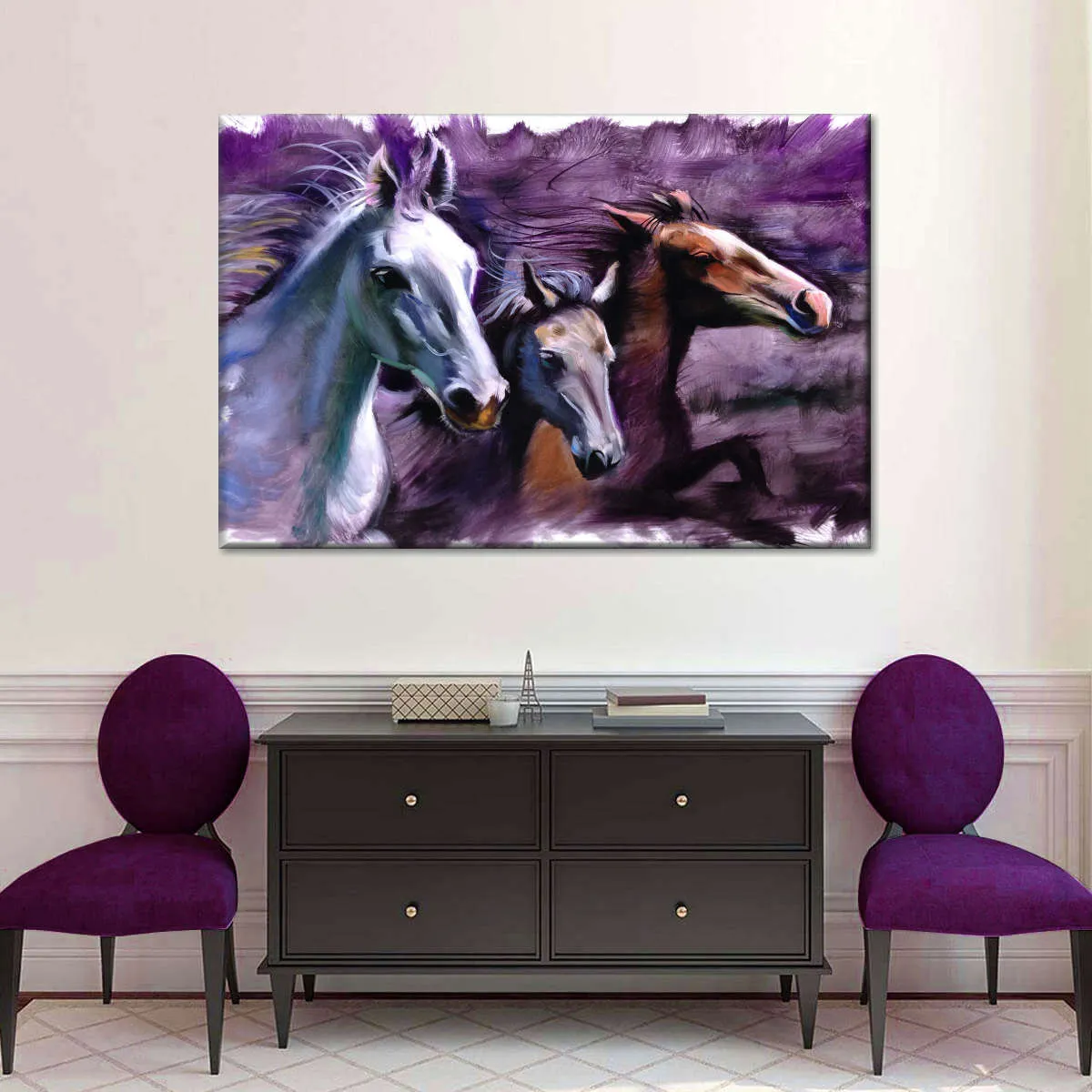 3 Horses Wall Art