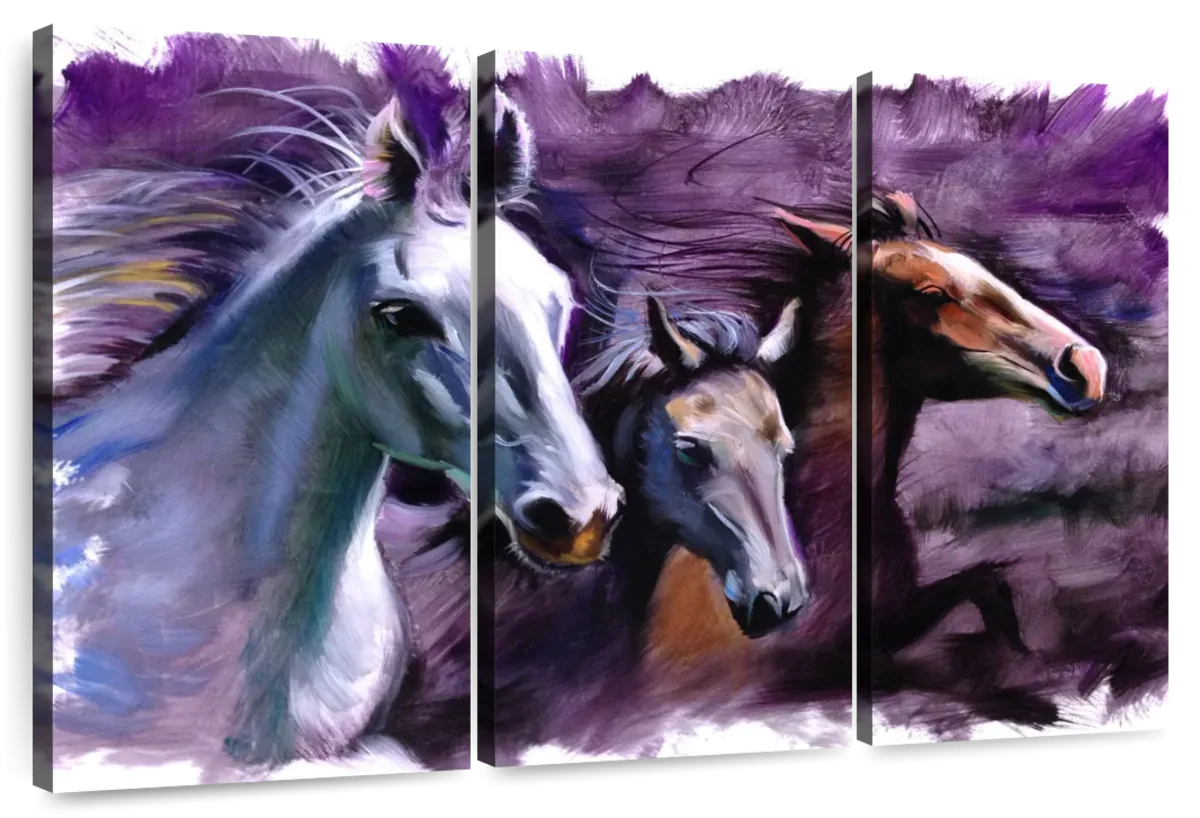 3 Horses Wall Art