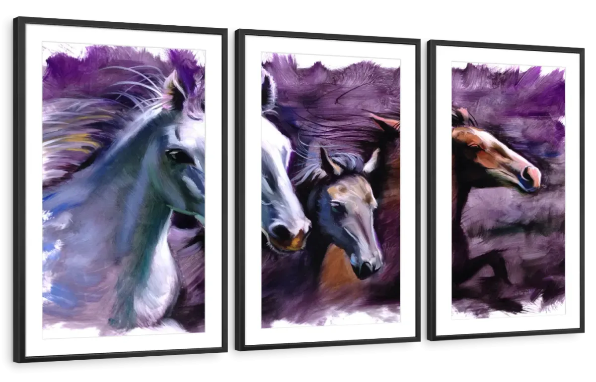 3 Horses Wall Art