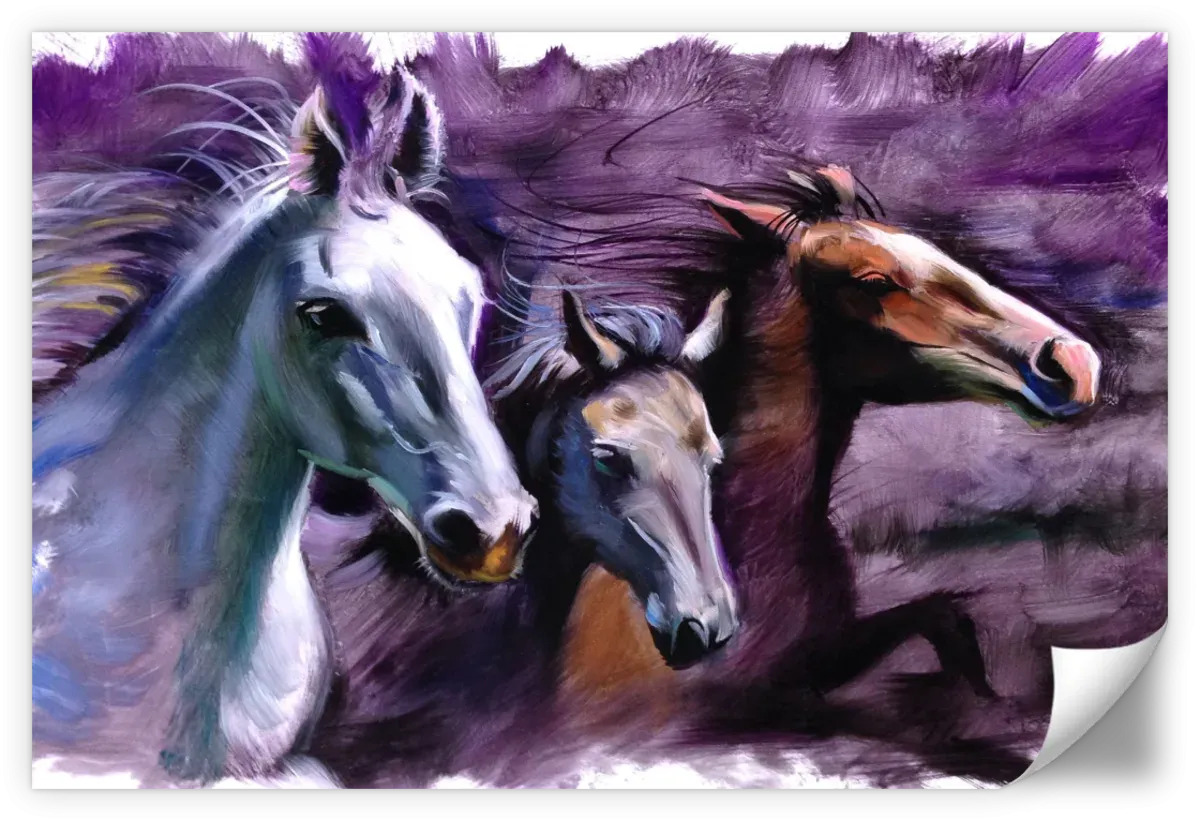 3 Horses Wall Art