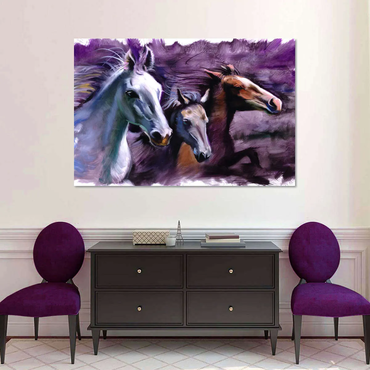 3 Horses Wall Art