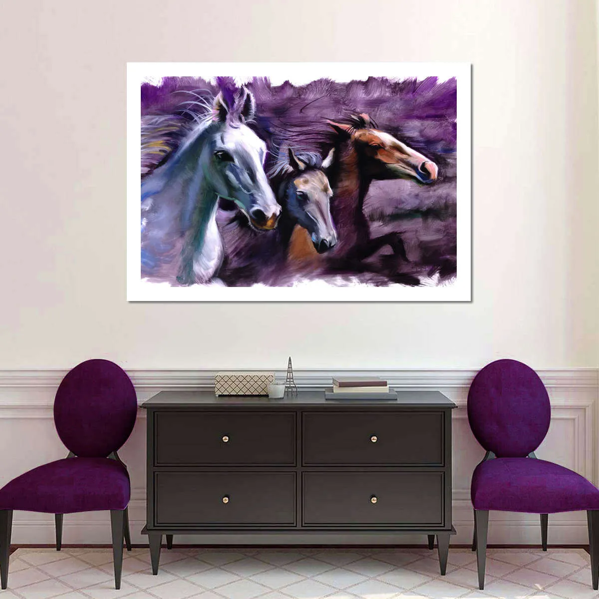 3 Horses Wall Art