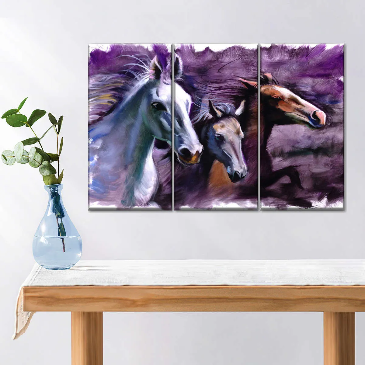 3 Horses Wall Art