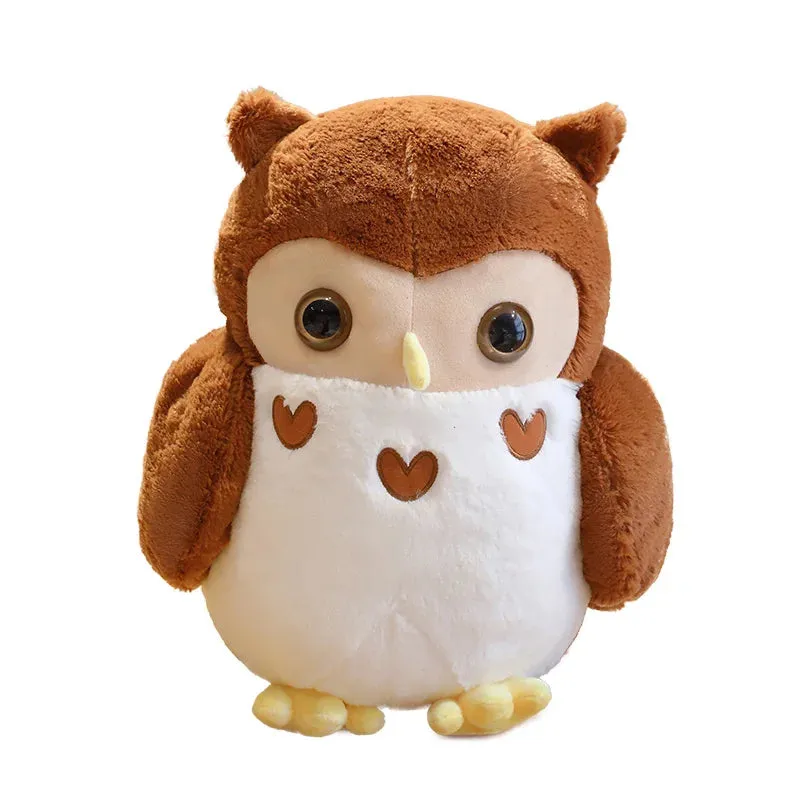 30/40cm Stuffed Couple Owl Doll Simulation Animal Toy Cute Bird Doll Brown Owl White Owl Cartoon Plush Toy Children Girls Gift