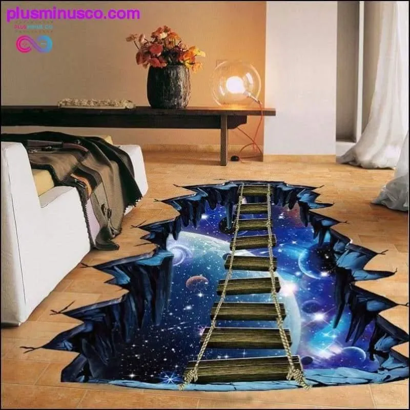 3D Galaxy Star Bridge Floor/Wall Sticker Home Decoration for