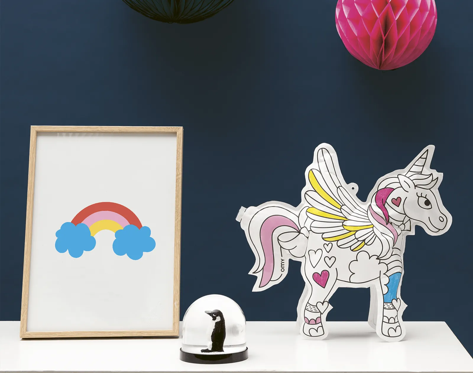 3D Paper Inflatable Coloring Toy - Unicorn