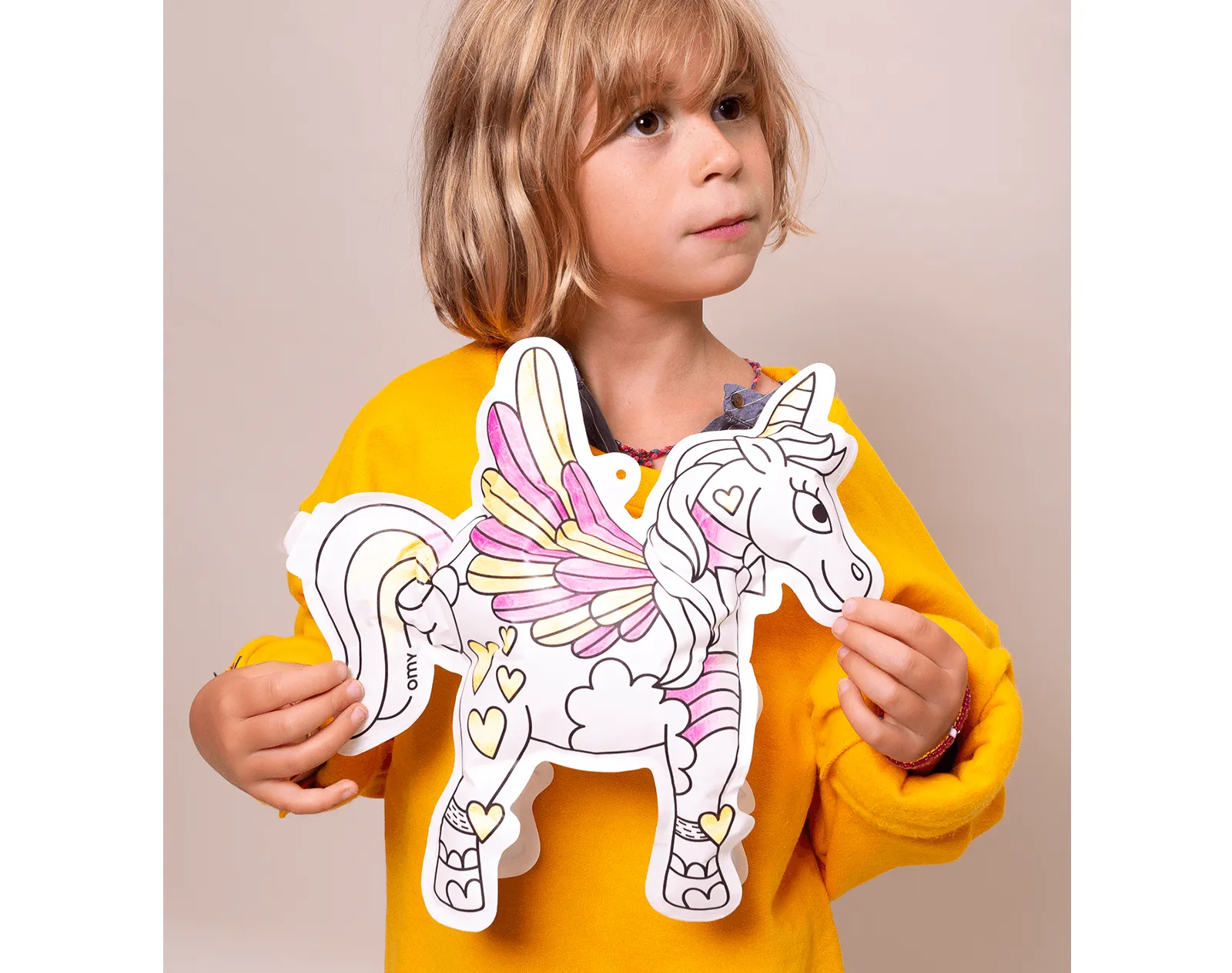 3D Paper Inflatable Coloring Toy - Unicorn