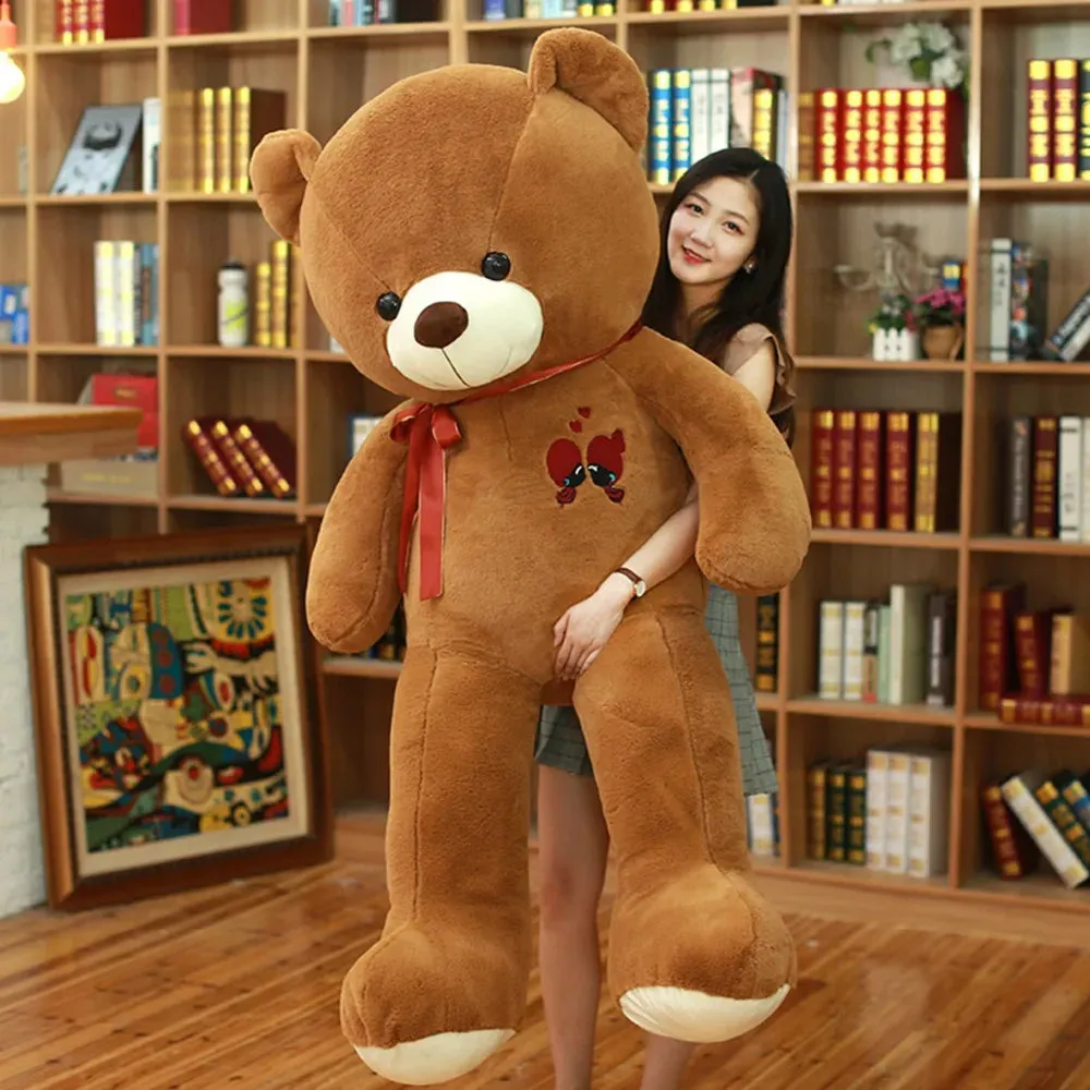 60-100CM Large Teddy Bear Plush Toy Lovely Giant Bear Huge Stuffed Soft Animal Dolls Kids Toy Birthday Gift For Girlfriend Lover