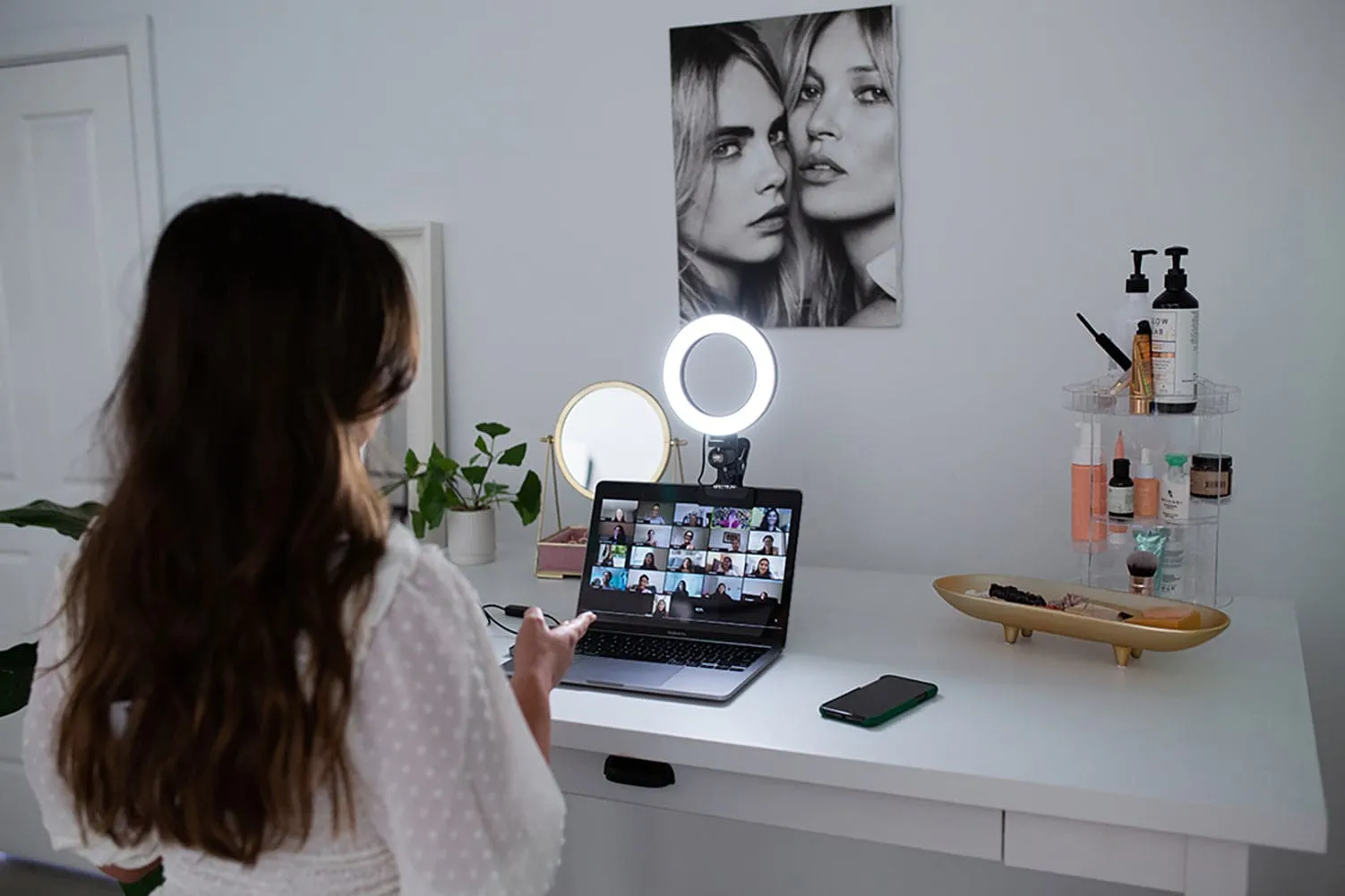 6" Ring Light Clip-On Desk LED - "Ruby"