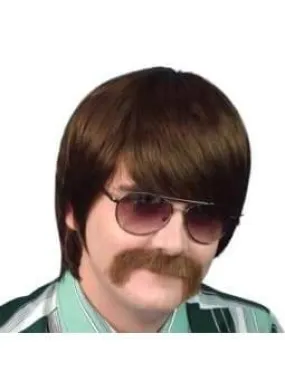 70s Brown Mod Guy Wig