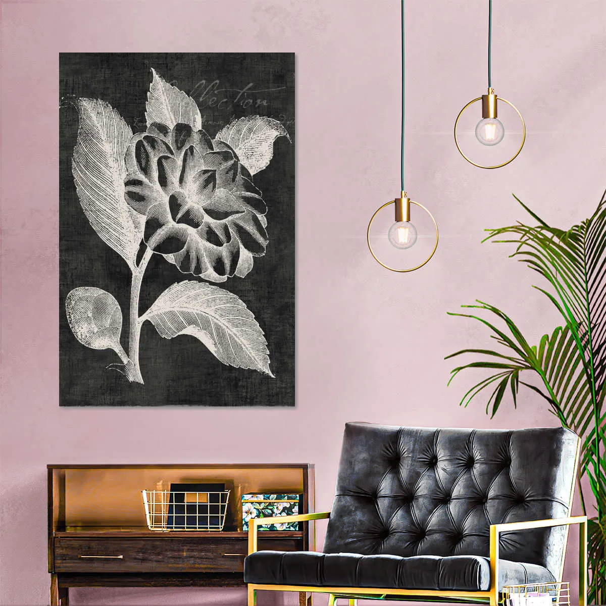 A Black Botanical II Wall Art