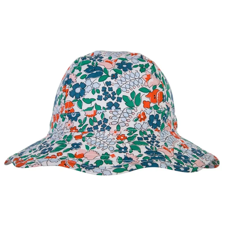 Acorn - Evergreen Wide Brim Infant Hat - Floral