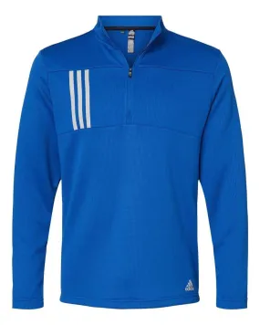 adidas - Men's 3-Stripes Double Knit Quarter-Zip Pullover