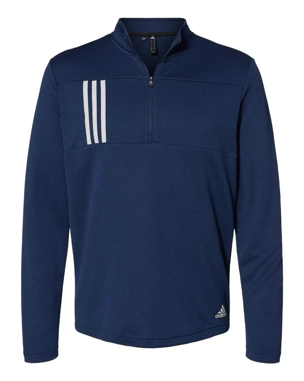 adidas - Men's 3-Stripes Double Knit Quarter-Zip Pullover