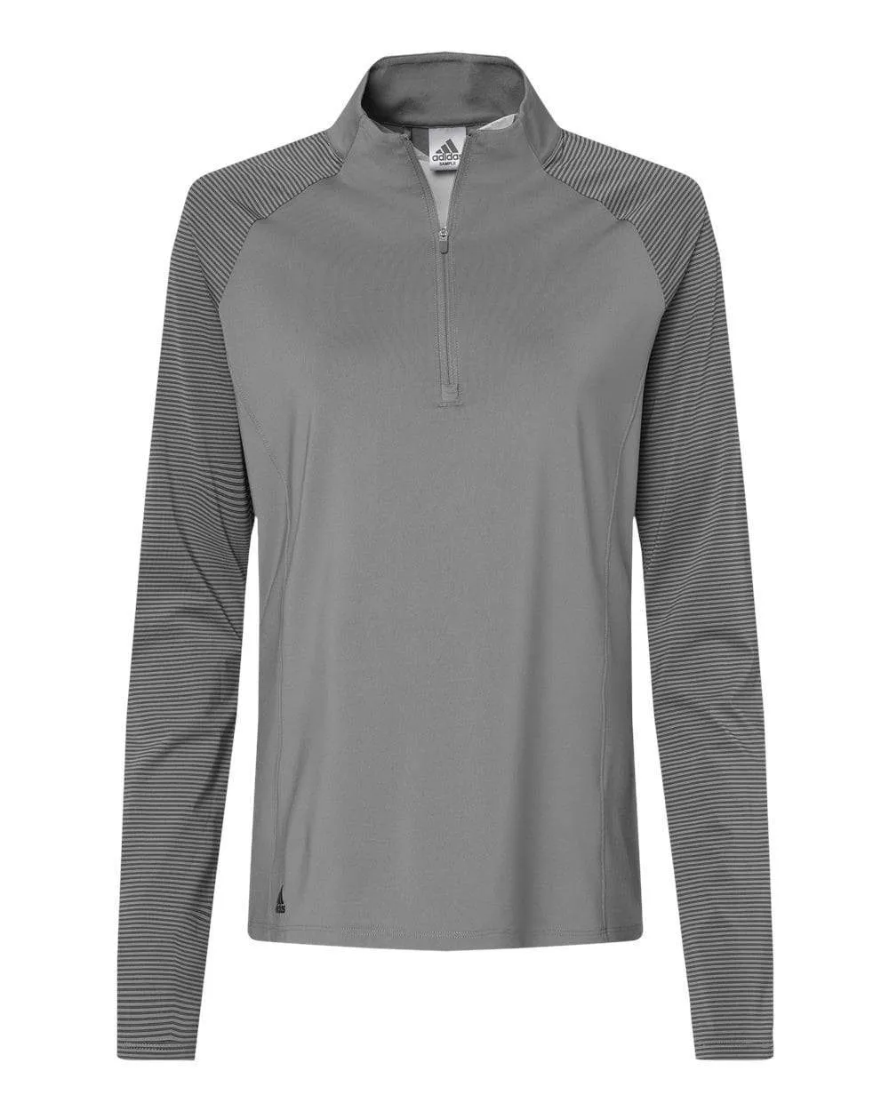 adidas - Women's Stripe Block Quarter-Zip Pullover