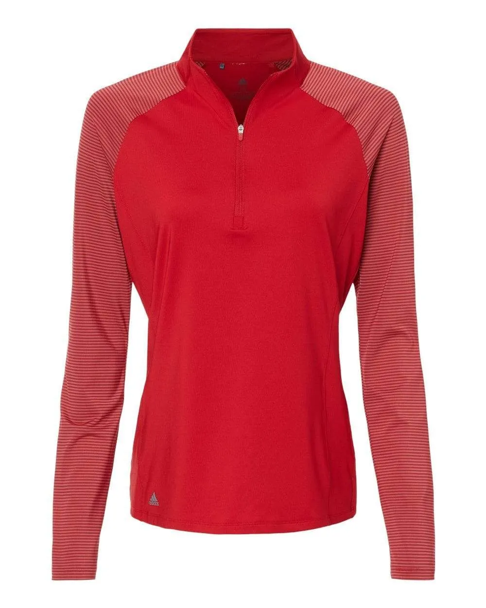 adidas - Women's Stripe Block Quarter-Zip Pullover