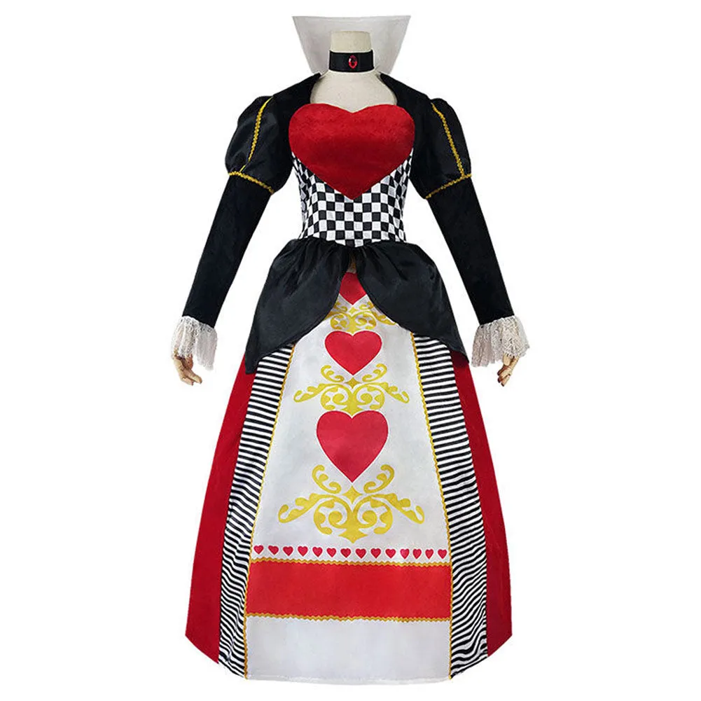 Adulte Alice au pays des merveilles La Reine Rouge Uniforme Cosplay Costume