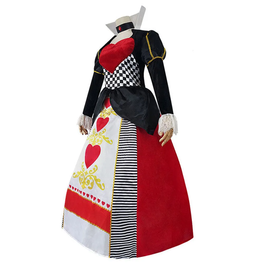 Adulte Alice au pays des merveilles La Reine Rouge Uniforme Cosplay Costume