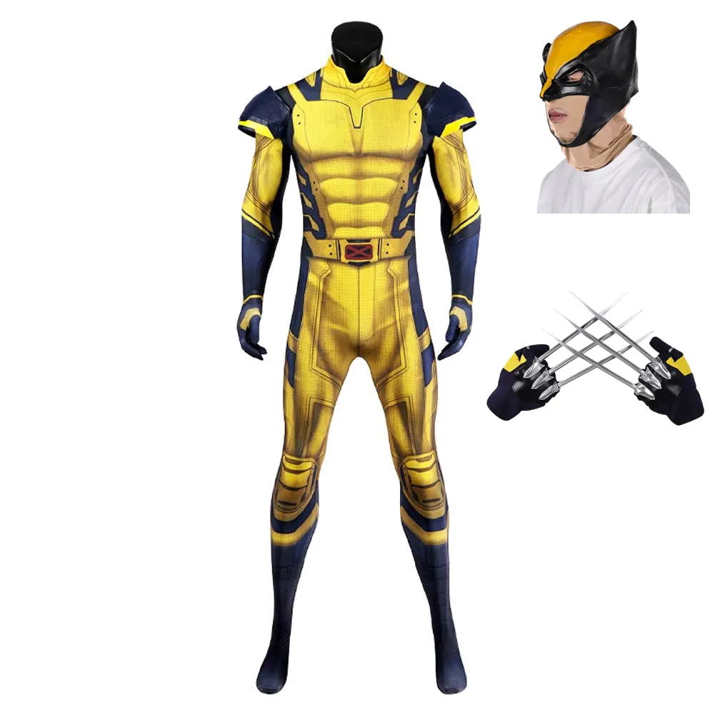 Adulte Deadpool & Wolverine(2024) Wolverine Logan Combinaison Cosplay Costume