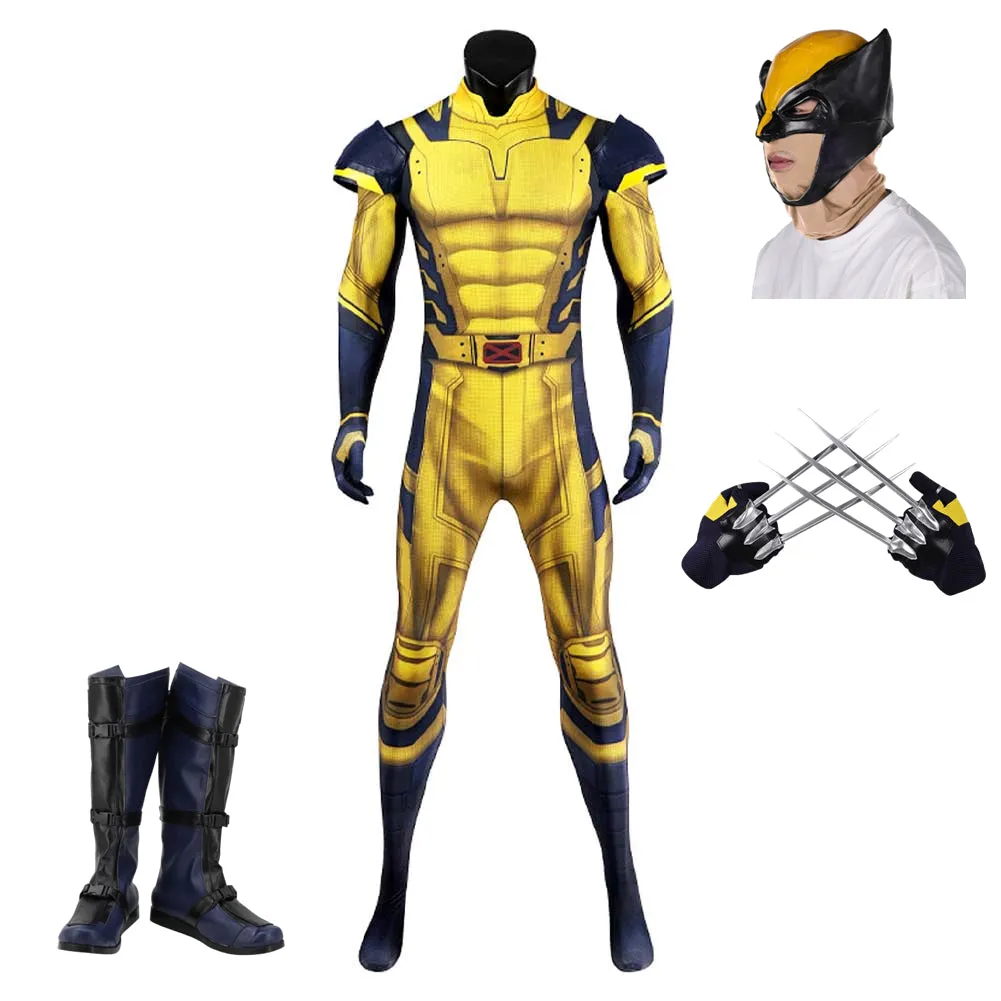 Adulte Deadpool & Wolverine(2024) Wolverine Logan Combinaison Cosplay Costume