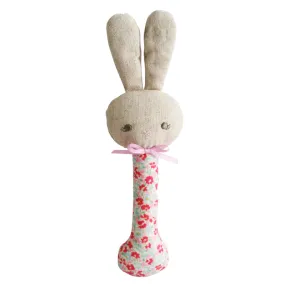 Alimrose - Rosie Bunny Stick Rattle Sweet Floral