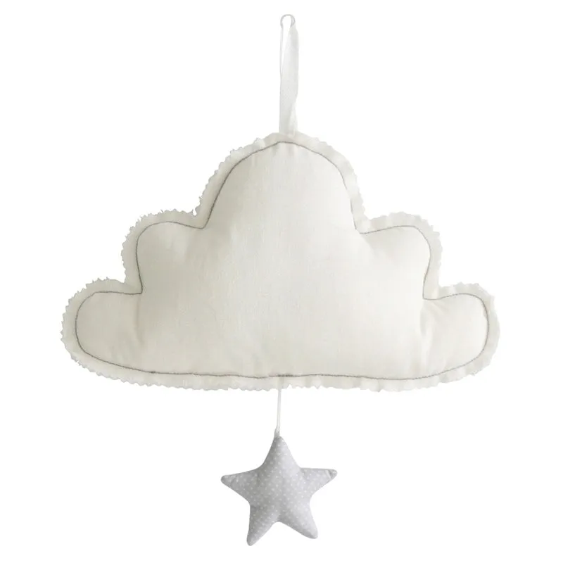 Alimrose - Sleepy Time Cloud Musical Mobile - Ivory & Grey