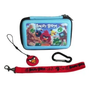 Angry Birds 3D Blue 4 Piece Gamer Carry Case Set For Nintendo DSi/3DS