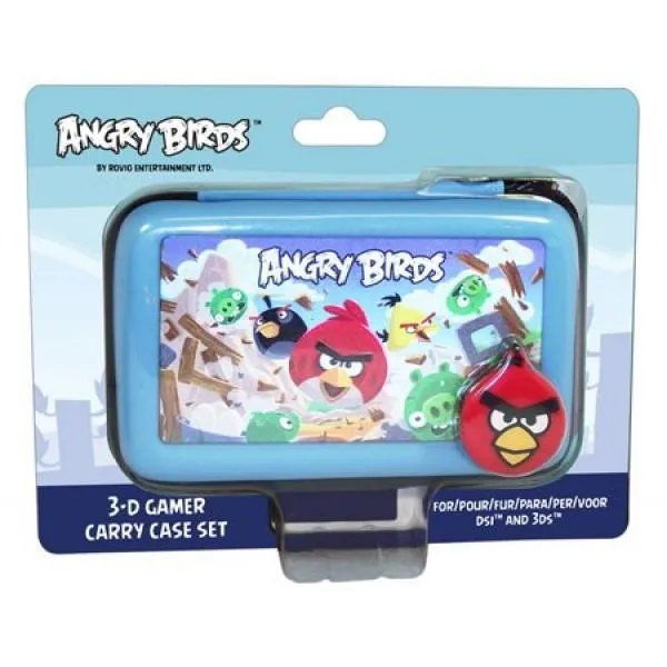 Angry Birds 3D Blue 4 Piece Gamer Carry Case Set For Nintendo DSi/3DS