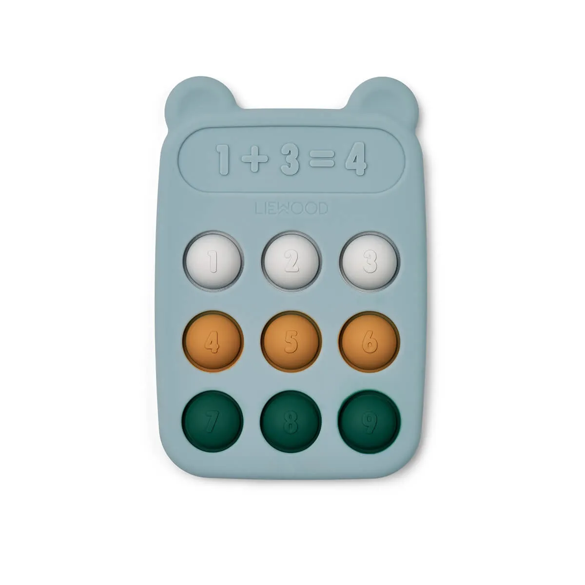 Anne Calculator Pop Toy in Sea Blue Multi Mix by Liewood