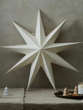 Detailed Antique White Paper Star - Vintage Decorative Item