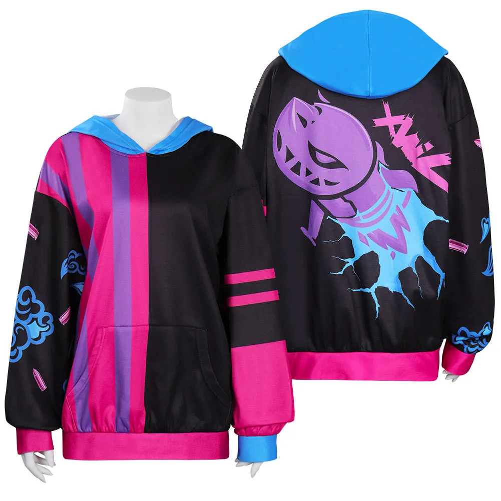 Arcane: League of Legends Jinx Sweat-shirt Cosplay Costume - Cossky