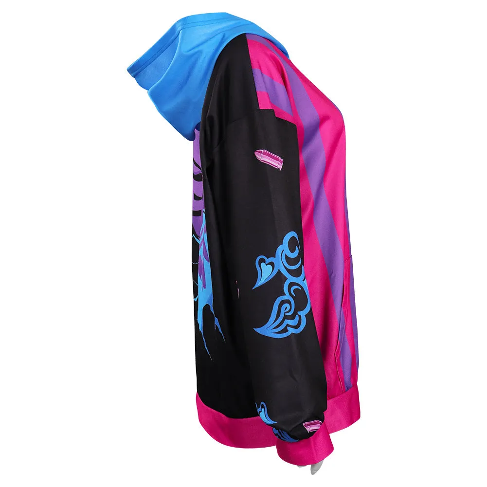 Arcane: League of Legends Jinx Sweat-shirt Cosplay Costume - Cossky