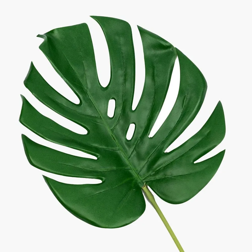 Artificial 58cm Monstera Plain Leaf Stem Photography Styling Prop